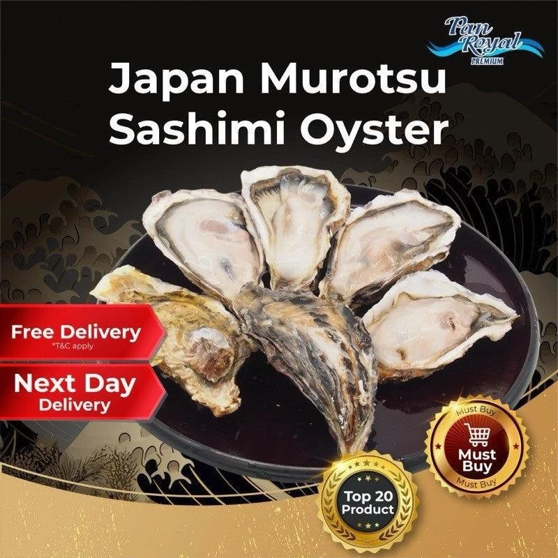 Frozen Japan Murotsu Oyster (Sashimi Grade) 12 Pcs + 6 pcs FREE - Image 2